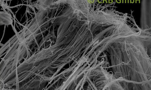 SEM foto chrysotiel asbest in asbestkarton | © CRB Analyse Service GmbH